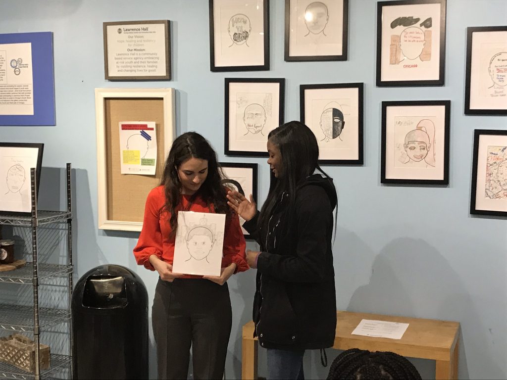 Project Work Youth Host Art Opening, Personify Chicago in Drawings